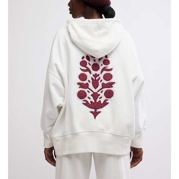 FP MOVEMENT Sprint To The Finish Logo Hoodie / Ivory Sour Cherry - Picture 7 of 9